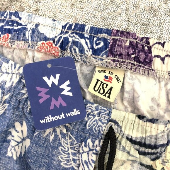 Without Walls Vintage Mix Size L One Of One Hoffman Print Shorts Limited - Picture 4 of 8